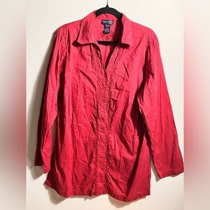 Venezia Vibrant Red Cotton Embroidered Blouse Red 14/16